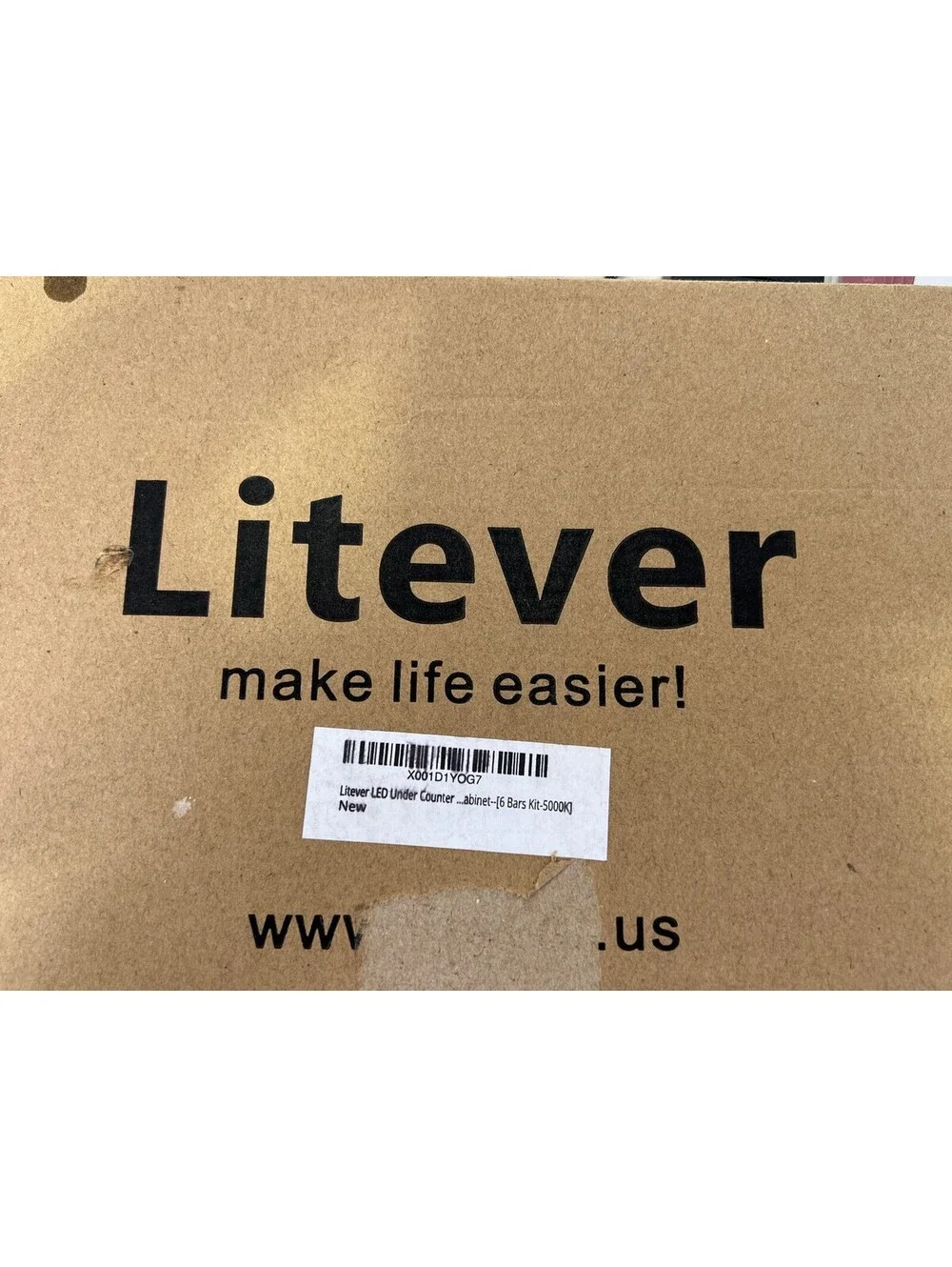 Litever 6 Pack Linear Cabinet LED Light Kit 31W 3000K/5000K CRI>80